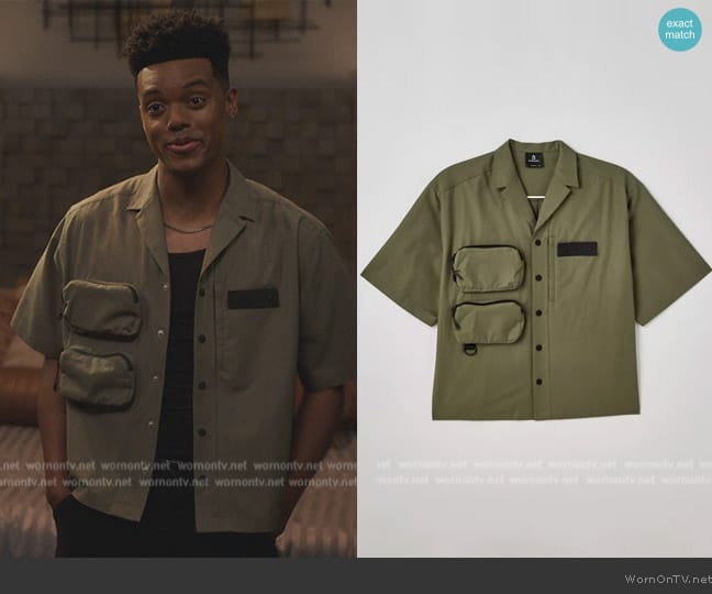 Magnlens at Urban Outfitters Cashio Nylon Cargo Shirt worn by Will Smith (Jabari Banks) on Bel-Air