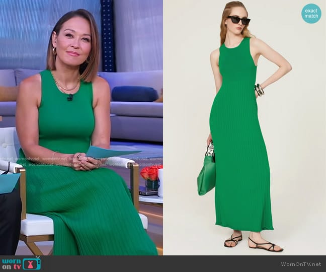 Marina Moscone Collective Knit Sheath Dress worn by Eva Pilgrim on Good Morning America