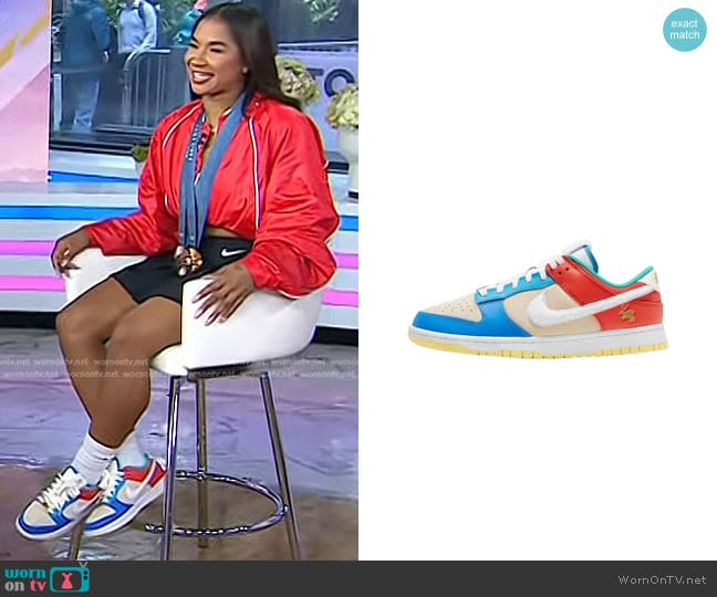 Nike Dunk Low Retro PRM Year of the Rabbit Sneakers worn by Jordan Chiles on Today