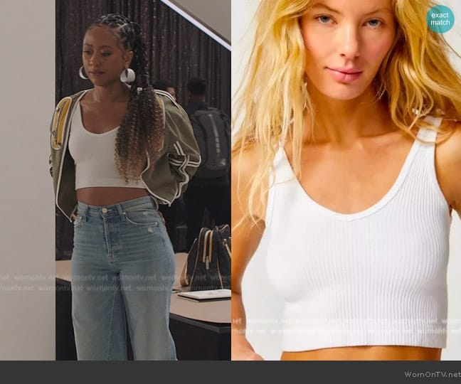 Urban Outfitters Cropped Tank Top worn by Keisha (Netta Walker) on All American Homecoming