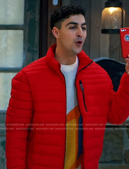 Parker's red puffer jacket on Bunkd