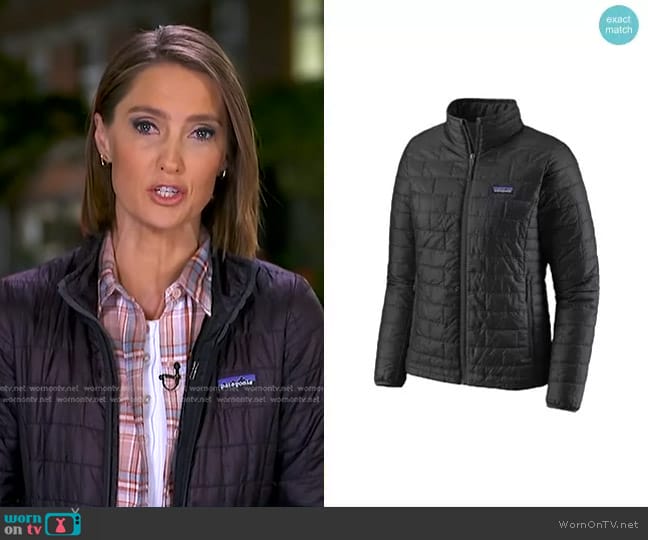 Patagonia Patagonia Nano Puff Jacket in Black worn by Kayna Whitworth on Good Morning America