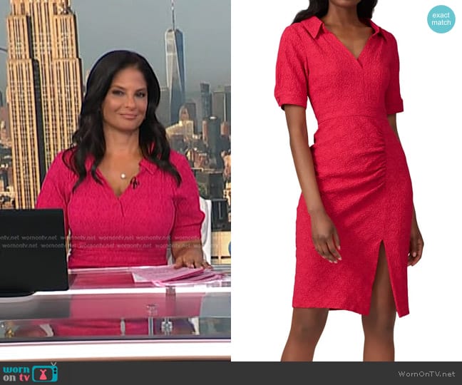 Nanette Lepore Slit Dress in Pink worn by Darlene Rodriguez on Today