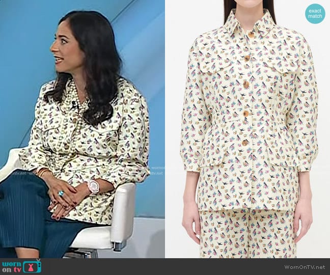 Prada Printed Silk Jacket worn by Jacqui Gifford on Today