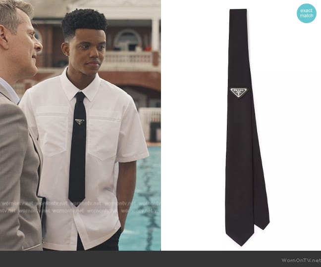 Prada Re-Nylon Gabardine Tie worn by Will Smith (Jabari Banks) on Bel-Air