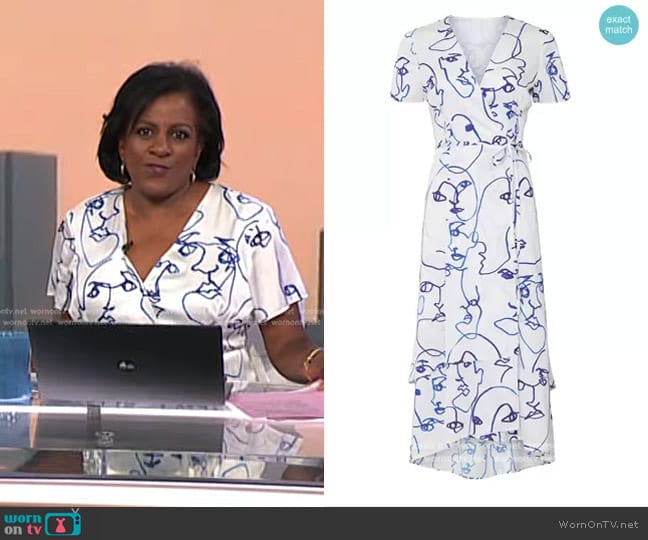 Hutch Printed Rosa Dress worn by Pat Battle on Today