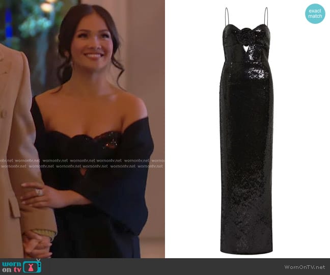 Rebecca Vallance Denise Sequin-embellished Gown worn by Jenn Tran on The Bachelorette