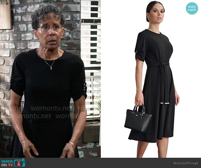 DKNY Round-Neck Scuba Crepe Fit worn by Stella Henry (Vernee Watson) on General Hospital