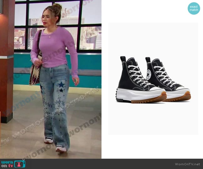 Converse Unisex Run Star Hike Canvas Platform worn by Holly Jonas (Ashley Puzemis) on Days of our Lives