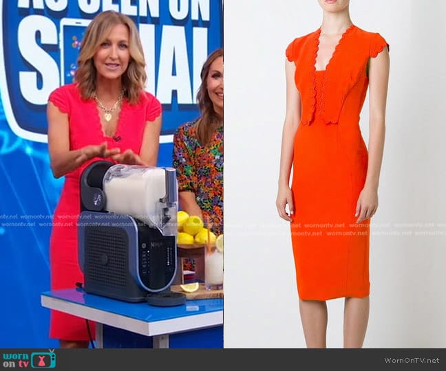 Antonio Berardi Scallop Detail Dress worn by Lara Spencer on Good Morning America