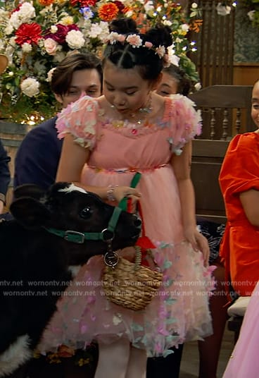 Scout’s pink embellished tulle dress on Bunkd