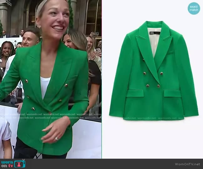 Zara Tailored Double Breasted Blazer worn by Lindsay Czarniak on Today