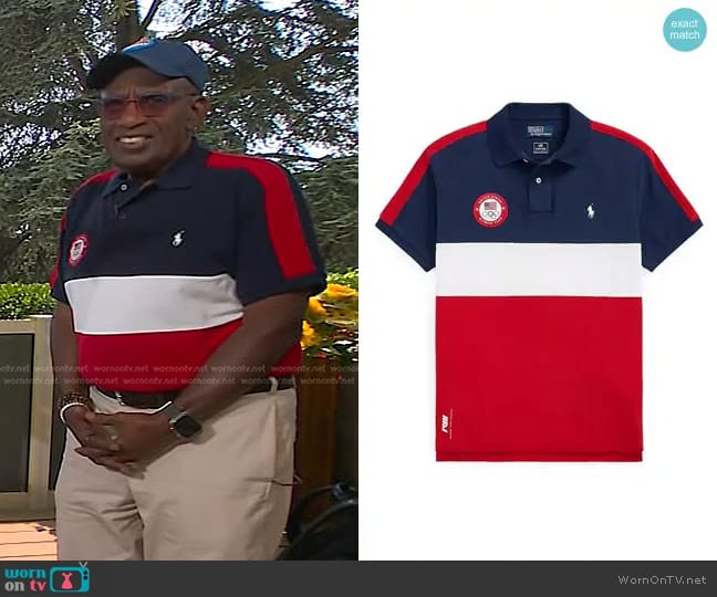 Polo Ralph Lauren Team USA 2024 Summer Olympics Villagewear Performance Polo worn by Al Roker on Today