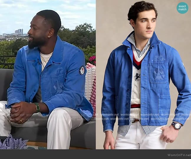 Ralph Lauren Team USA Twill Jacket worn by Dwane Wade on Today