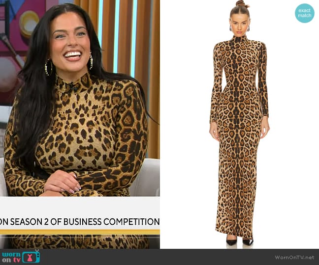 The New Arrivals by Ilkyaz Ozel Catroux Dress worn by Ashley Graham on CBS Mornings