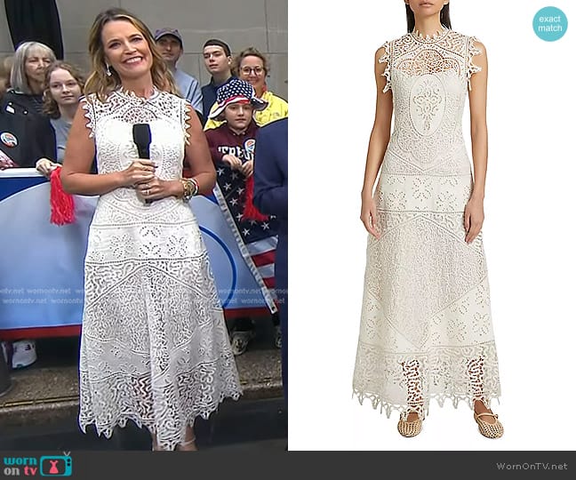 Ulla Johnson Flora Dress in Pristine worn by Savannah Guthrie on Today