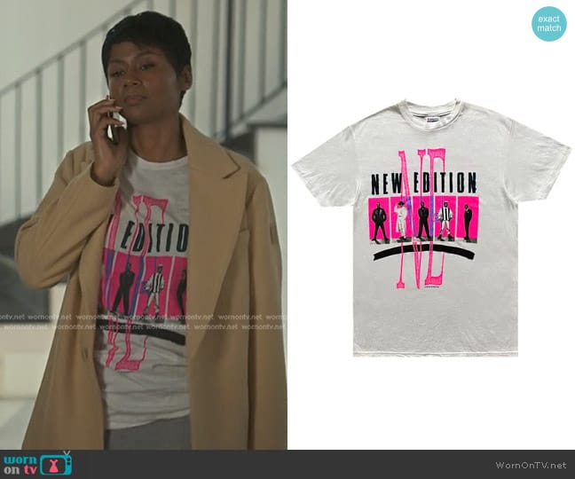 New Edition Vintage 1988 New Edition Concert Tee worn by Jax Stewart (Emayatzy Corinealdi) on Reasonable Doubt