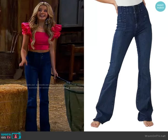 Destiny’s flare jeans on Bunkd