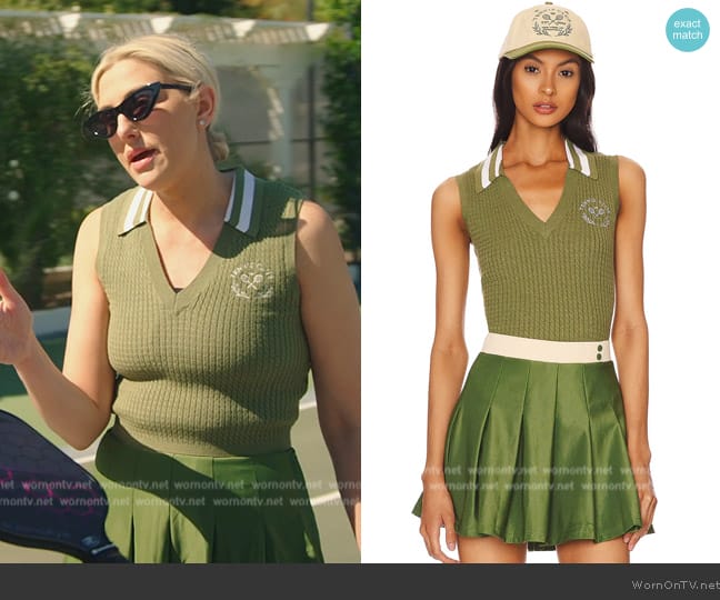 We Wore What V Neck Polo Tank worn by Gina Kirschenheiter on The Real Housewives of Orange County