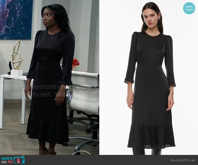 Wilfred at Aritzia Gene Dress worn by Trina Robinson (Tabyana Ali) on General Hospital