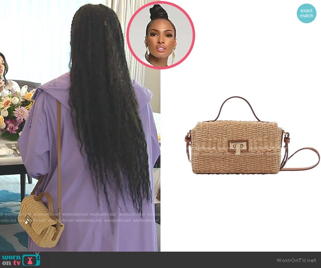 Zara Woven Box Mini Crossbody Bag worn by Lesa Milan (Lesa Milan) on The Real Housewives of Dubai