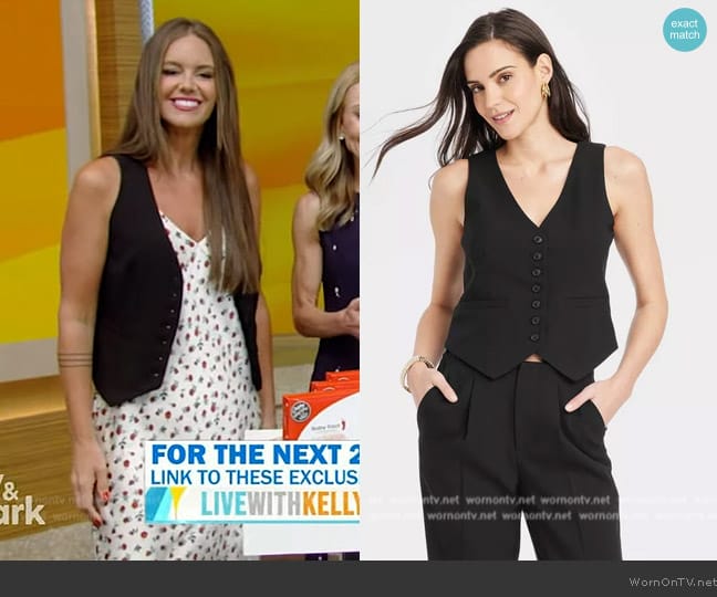 A New Day Tailored Suit Vest worn by Monica Mangin on Live with Kelly and Mark