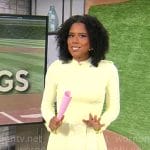 Adriana Diaz’s lemon yellow dress on CBS Mornings