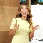 Adrianna Costa’s yellow cutout mini dress on Access Hollywood