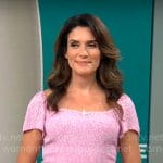 Adriene Kiss’ pink maternity dress on CBS Mornings