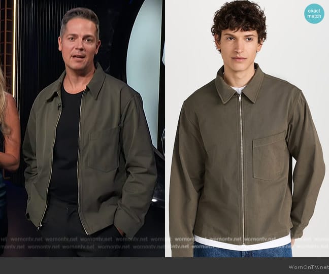 Agolde Atlas Zip Shirt worn by Jason Kennedy on E! News