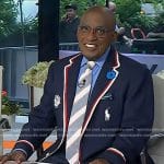 Al Roker’s navy striped trim blazer on Today