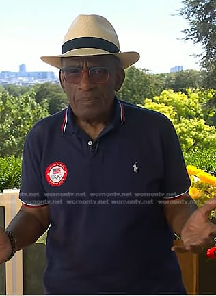 Al Roker's navy polo shirt on Today