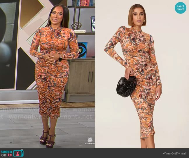 A.L.C. Ansel Dress worn by Michelle Miller on CBS Mornings