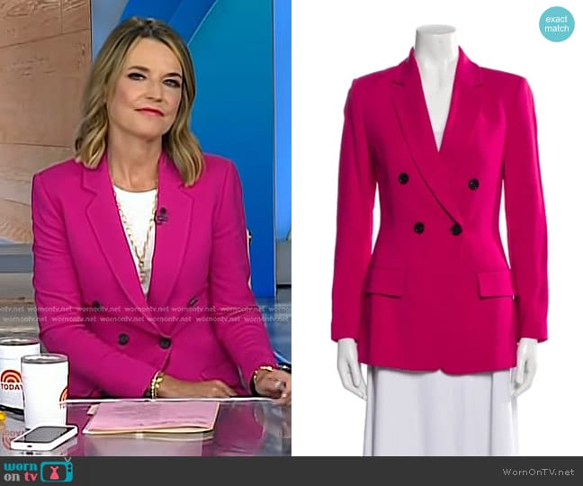 A.L.C. Double Breasted Blazer worn by Savannah Guthrie on Today