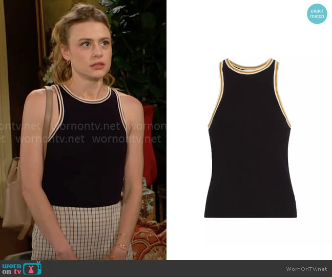 A.L.C. Nelly Top worn by Claire Grace (Hayley Erin) on The Young and the Restless