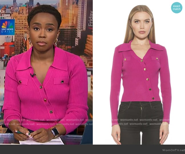 Alexia Admor Sam Top worn by Zinhle Essamuah on NBC News Daily