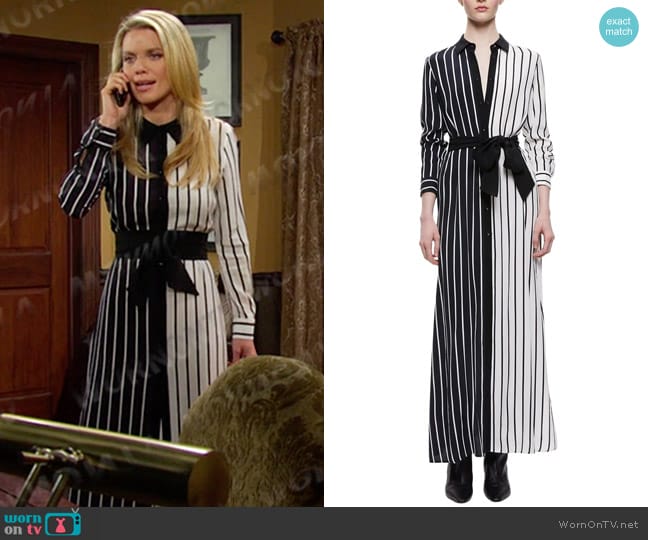 Alice + Olivia Chassidy Maxi Shirtdress worn by Marine Greene (AnnaLynne McCord) on Days of our Lives