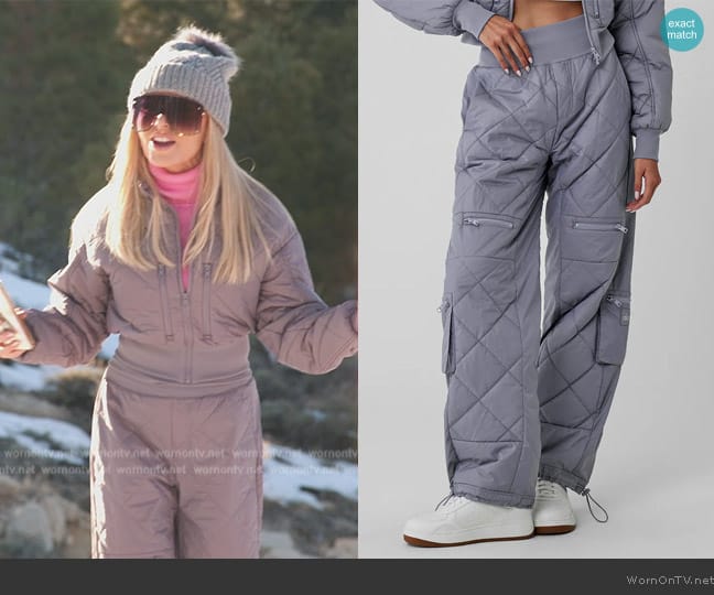 Alo Yoga High-Waist Snowrider Puffer Pant worn by Tamra Judge on The Real Housewives of Orange County