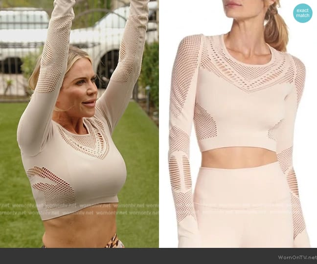 Alo Siren Crop Top worn by Jennifer Pedranti on The Real Housewives of Orange County