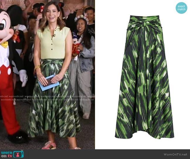 Altuzarra Kalliope Skirt worn by Rebecca Jarvis on Good Morning America