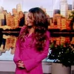 Alyssa’s pink twist front dress on The View