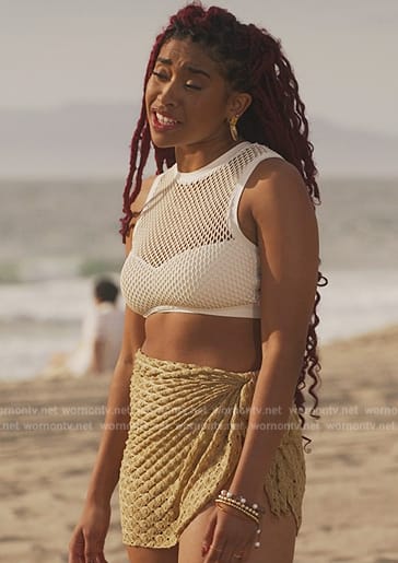 Amira's knit wrap skirt on Bel-Air