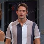 Andrew’s colorblock polo shirt on Days of our Lives