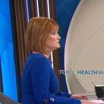 Anna Werner’s blue bell-sleeve dress with ties on CBS Mornings