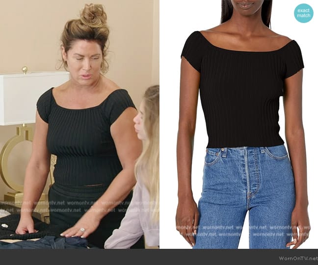 ASTR the Label Leslie Sweater worn by Emily Simpson on The Real Housewives of Orange County