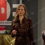 Ava’s brown leopard shirtdress on Days of our Lives