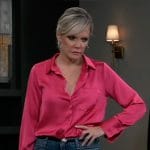 Ava’s pink button down shirt on General Hospital