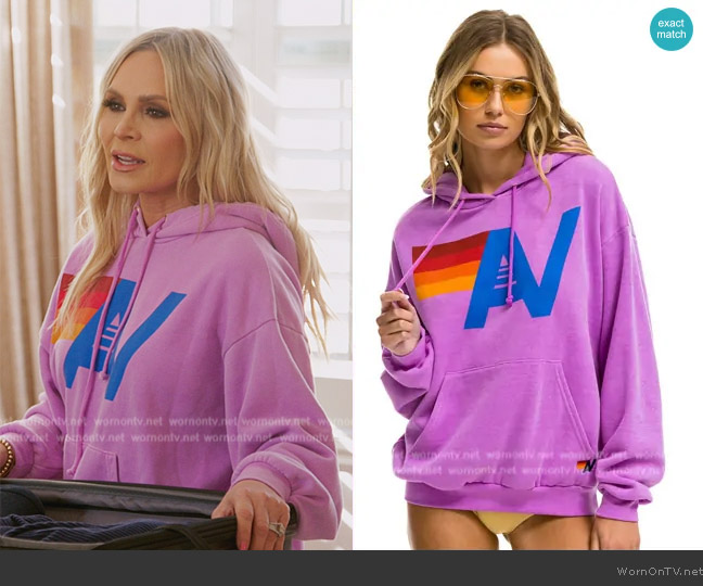 Aviator Nation Logo Pullover Relaxed Hoodie worn by Tamra Judge on The Real Housewives of Orange County