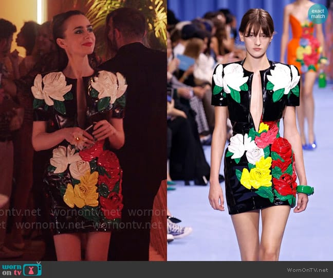 Balmain Spring Summer 2024 Collection worn by Emily Cooper (Lily Collins) on Emily in Paris