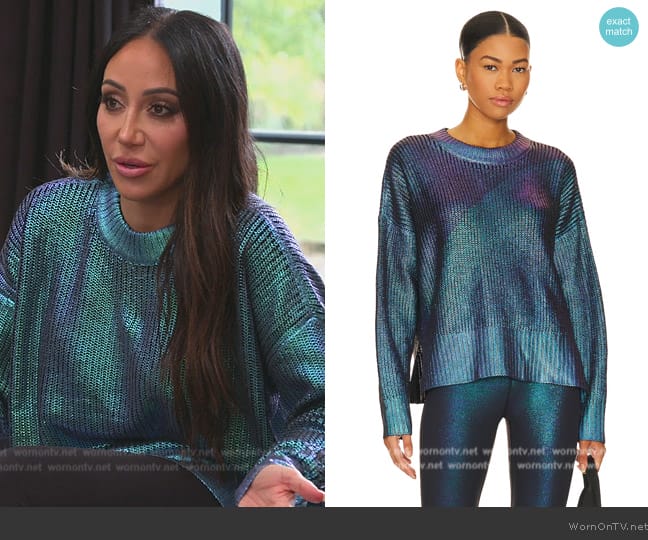 Beach Riot Callie Sweater worn by Melissa Gorga on The Real Housewives of New Jersey